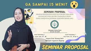 Presentasi Seminar Proposal dan Pertanyaan Dosen Penguji [upl. by Goulet]