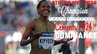 Olympics Champion amp 1500M Women Athletes WRH Faith Kipyegon cements Dominance Winning ATHLOS race [upl. by Chavey]