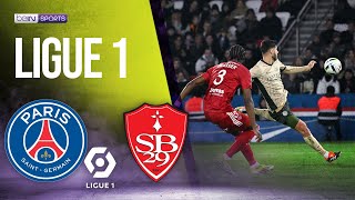 PSG vs Brest  LIGUE 1 HIGHLIGHTS  012824  beIN SPORTS USA [upl. by Rosita]