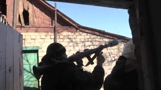 Ukraine Gun Battle Caught On Camera [upl. by Arema]