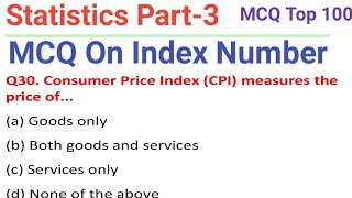 MCQ On Index Number  Statistic MCQ part 3  Top MCQ [upl. by Akirdnahs]