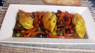 Recette à la poêle Mijoté de poulet en sauce [upl. by Rosenkrantz]