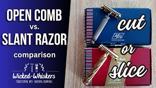 Slant razor vs Standard razor open comb [upl. by Loseff]