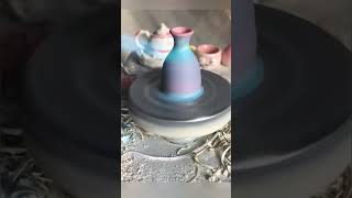 pot painting ideas drawing process of small colorful pot Craft clay drawing ideas [upl. by Oiramad501]