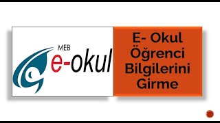 E Okul Öğrenci Bilgileri Kaydetme [upl. by Guinevere]