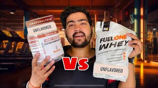 Unflavoured Mb Fuel One Whay Vs Unflavoured Naturaltein Protein Genuine Comparison [upl. by Balf813]