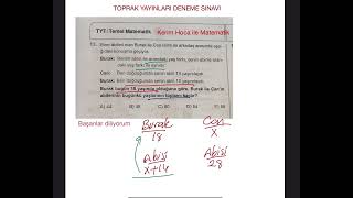 TYT Ayarında Yaş Problemi  Toprak Yayınları [upl. by Sauveur]