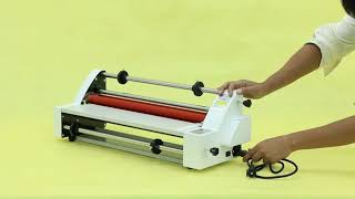 17’’ Hot Cold Roll Laminator SingleampDual Sided Laminating Machine [upl. by Aniad]