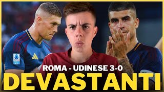 🟡🔴 SUPER GODO 🥳  ROMA UDINESE 30  lasciate cucinare il demone ucraino 😍 [upl. by Noirret]