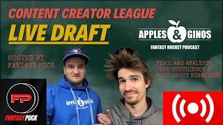 Content Creators League LIVE DRAFT STREAM Hosted by Fantasy Puck [upl. by Yednil]