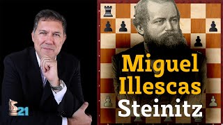 La Inmortal de Steinitz GM Miguel Illescas [upl. by Ahtelahs]