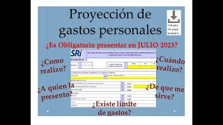 Formulario de Gastos Personales SRI años 2023 2024 y Plantilla para calcular Impuesto a la Renta [upl. by Adiuqram127]