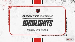 HIGHLIGHTS CALIFORNIA PA AT WEST CHESTER FOOTBALL [upl. by Llehsyt]