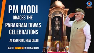 PM Narendra Modi Graces The Parakram Diwas Celebrations At Red Fort New Delhi [upl. by Sldney130]