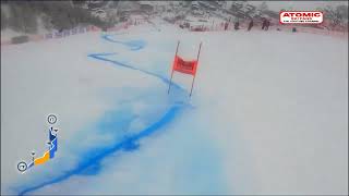 Val DIsere 🇫🇷  course for mens GS race Dec 10 2022 through the eyes of the camera racer [upl. by Elbertine]