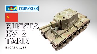 👍 Montamos el tanque ruso 🇷🇺 KV2 de Trumpeter [upl. by Edea]