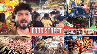 Jalan Alor Food Street 😋 Night Life 🤩 KL MALAYSIA 🇲🇾 🤩  Basheer Bashi [upl. by Ayahc]