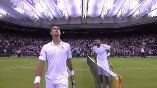 Djokovic hits one of the great returns of all time  Wimbledon 2014 [upl. by Collin345]