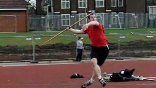 Javelin throw filmed by Quintic  Slow motion 300fps [upl. by Aniahs]