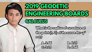 2019 Geodetic Engineering Boards Engineering Mathematics Radius of Curvature [upl. by Arnelle]