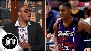 Tracy McGrady defends old Raptors jerseys Paul Pierce calls them worst ever  The Jump [upl. by Rodi]