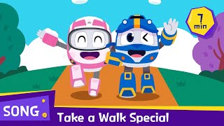 Wakey Wake  Lets take a walk  Morning Habit for kids  Special 7 mins  Robot trains Kids song [upl. by Pollie]