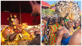 Otumfour Asantehene Beautifully Arrives With Over 50 Chiefs For Cape Coast Festival 2024 [upl. by Htnamas193]