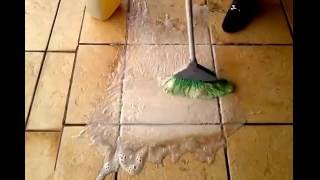 Amazing chemical cleaner for floor tiles with peroxide and baking soda [upl. by Stormi88]