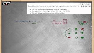 Kombinatorik  Ohne Zurücklegen und ohne Reihenfolge ★ Übung 2 [upl. by Asilem]