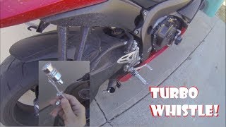 TURBO EXHAUST WHISTLE vs GSXR 750  DapperxDan Motovlog [upl. by Nilorac]