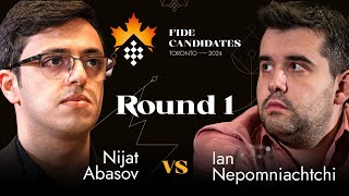 Nijat Abasov  Ian Nepomniachtchi  FIDE Candidates 2024 [upl. by Adhern670]