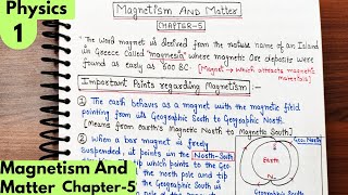 1 Magnetism and matter Magnet North South polesChapter5 Physics class 12 neet jee [upl. by Idmann]