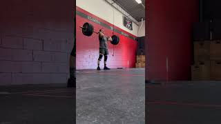 Squat clean single with 215 shortfriends one squat clean with 215 pounds crossfit olylifting [upl. by Lamond]