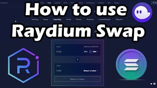 How to use Raydium Swap  Solana DEX [upl. by Lissi]