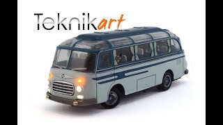 DCCar H0 Autobús Setra S 6 Brekina motorizado digitalizado e iluminado [upl. by Gotthard250]