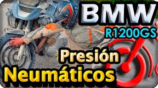 Presión de neumáticos en una moto BMW R1200GS La vuelta al mundo en moto wwwlacirucunvalacioncom [upl. by Atiseret]