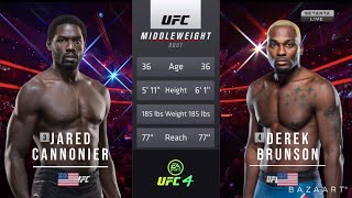 JARED CANNONIER VS DEREK BRUNSON FULL FIGHT UFC 271 [upl. by Irrac]