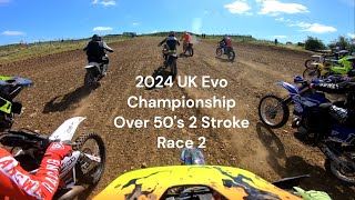 2024 UK EVO Championship Round 2 Marshfield Mx Track Over 50s Modern 2 Stroke Race 2 [upl. by Brucie52]