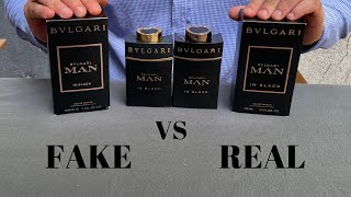 Fake vs Real Bvlgari Man in Black Perfume EDP [upl. by Norag]