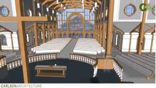 900 Seat Traditional Church Design by Carlson Architecture [upl. by Ardnoek]