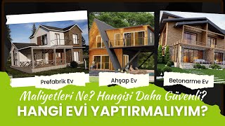 2024 Müstakil Ev Maliyetleri  Villa Maliyeti  Betonarme Ev Ahşap Ev Köy Evi Kaba İnşaat Maliyeti [upl. by Ilajna]