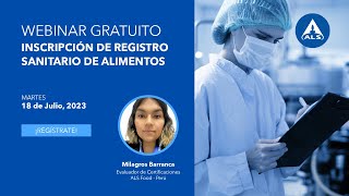 Webinar ALS Inscripción de Registro Sanitario de Alimentos [upl. by Chapland]