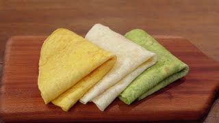 또띠아 만드는 방법 3가지  시금치 당근 밀또띠아 만들기  부드러워요  3 Kinds of Tortillas  Tortilla Recipe [upl. by Osrick]