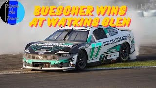 Buescher Wins with Last Lap Pass at Watkins Glen  NASCAR Watkins Glen Race Review [upl. by Cleaves891]