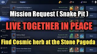 Mir4 Mission Request Snake Pit Live Together in Peace Find Cosmic Herb at the Stone Pagoda [upl. by Attevad]