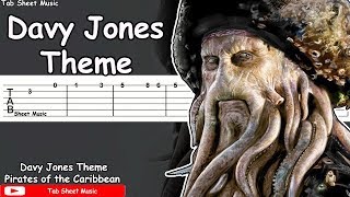 Davy Jones Theme  Pirates of the Caribbean Guitar Tutorial [upl. by Sokem]