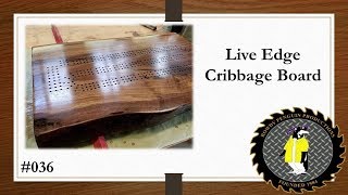 Live Edge Cribbage Board 036 [upl. by Kenn]