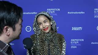 Massiel Taveras Carpet Interview at Opening Night of Animation Is Film 2024 [upl. by Nwahsar]