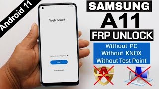 Samsung A11 Frp Bypass Android 11 Without PCWithout KNOXWithout Alliance Shield  New Method 2022 [upl. by Cthrine]