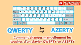 changer son clavier QWERTY en AZERTY manuellement [upl. by Orimisac]